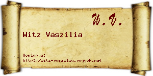 Witz Vaszilia névjegykártya